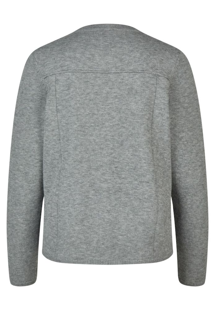 Strickjacke in uni grau