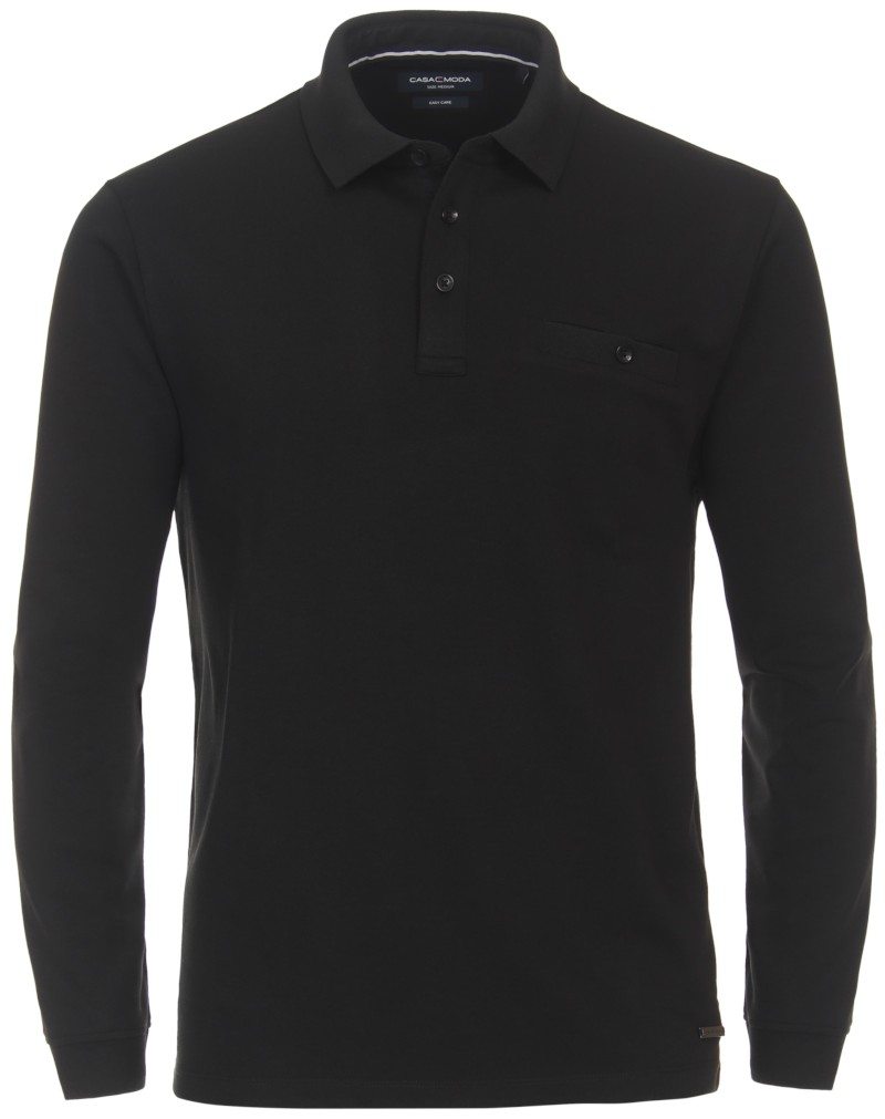 1/1 Arm Polo Shirt in schwarz