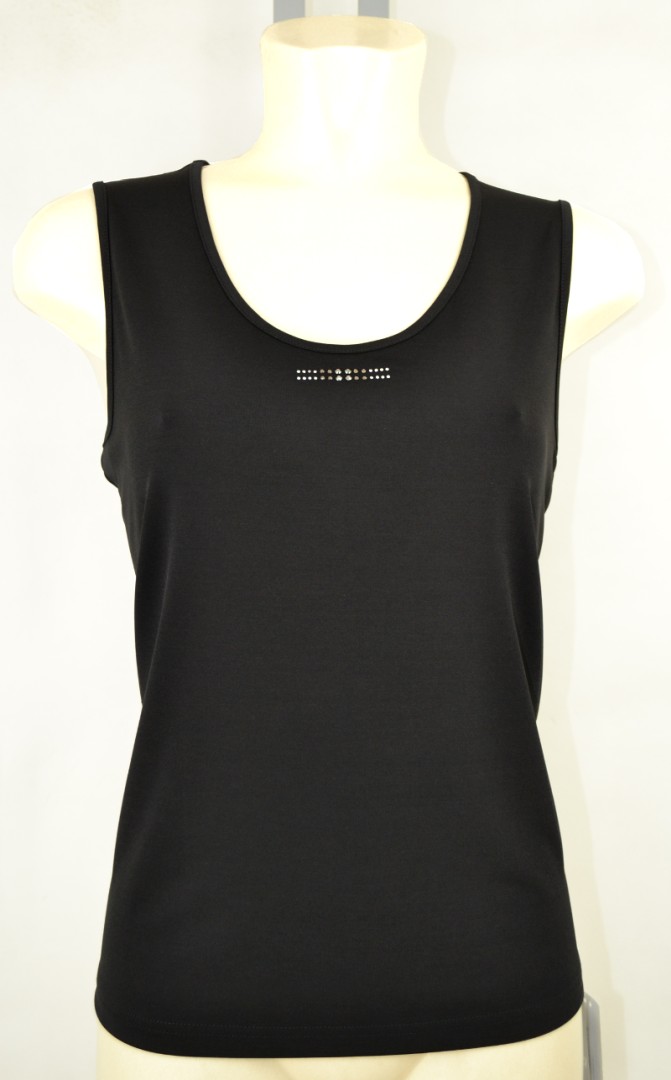 Top in schwarz mit Strass