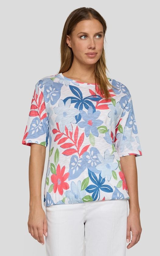 1/2 Arm Shirt in mehrfarbig floral gemustert