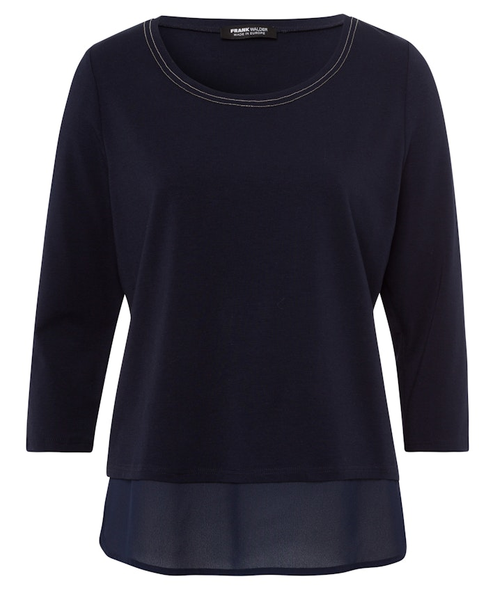 3/4 Arm Shirt in marine blau