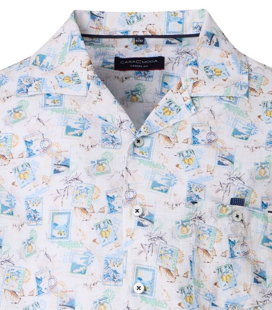 1/2 Arm Freizeithemd in mehrfarbig mit Print