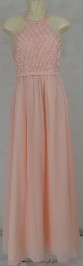 Langes Chiffon Ballkleid in rose blush
