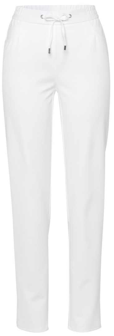 Stoffhose mit Kordel in weiß