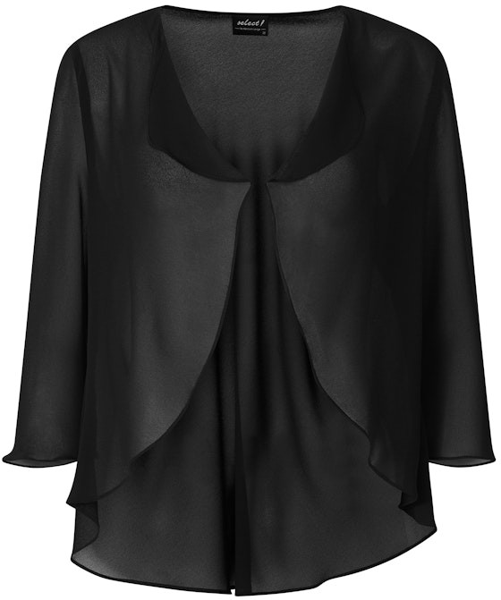 Chiffonjacke in schwarz