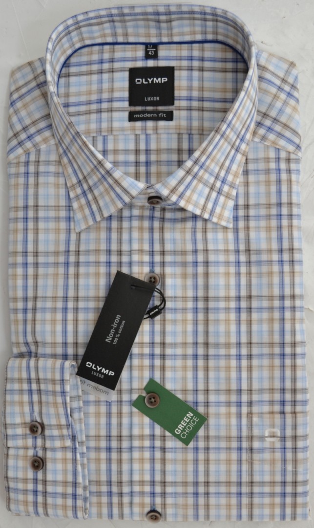 1/1 Arm Freizeithemd mit dezentem Karo