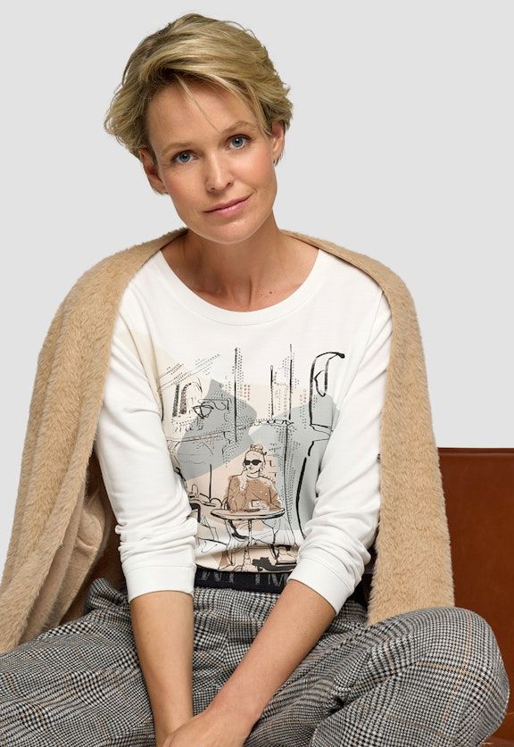 3/4 Arm Shirt mit Allover Print