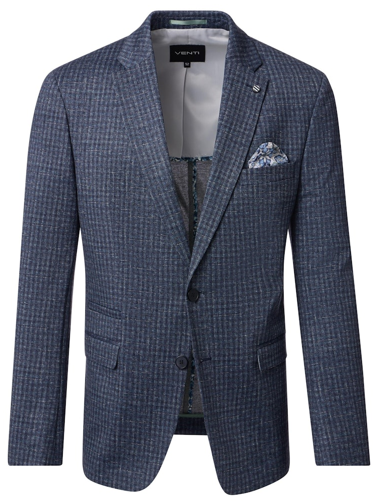 Jersey Sakko in blau mit Bi-Color-Optik