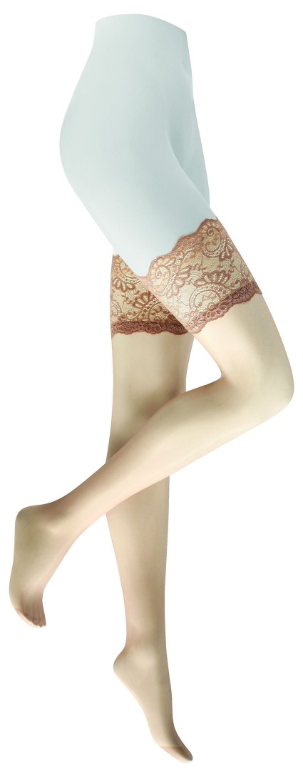 SATIN LOOK 20 Halterloser Strumpf in cashmere