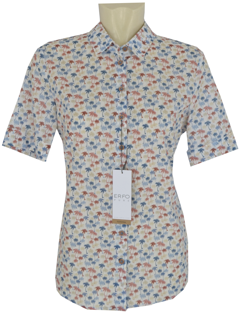 1/2 Arm Bluse mit Palmen