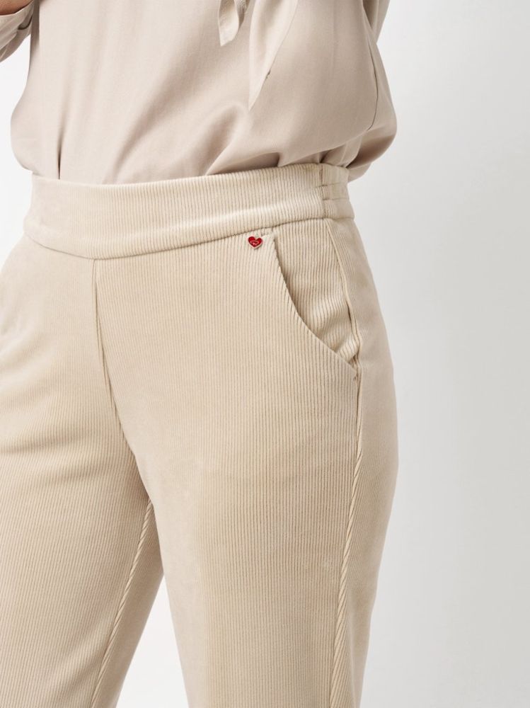 Cordhose "Scarlet Wide Leg" in beige
