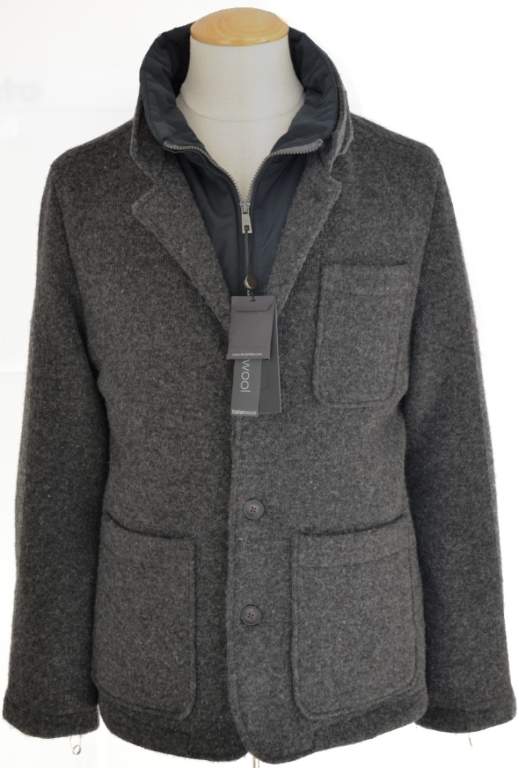 Wolljacke in anthrazit