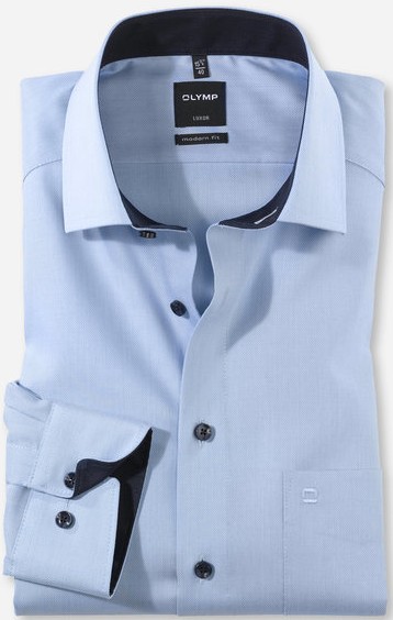 Business Hemd in bleu mit Ausschmückung