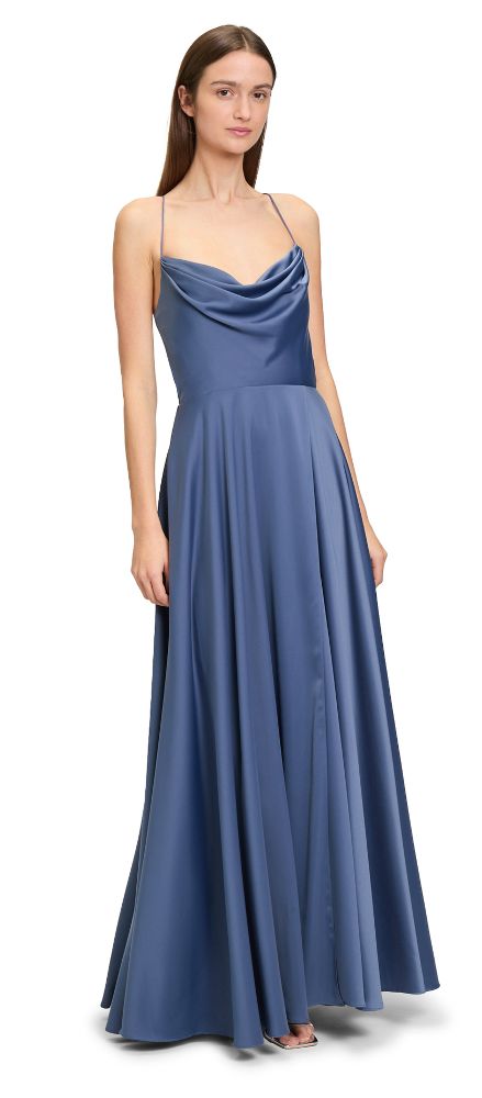 Langes Ballkleid in blue stone