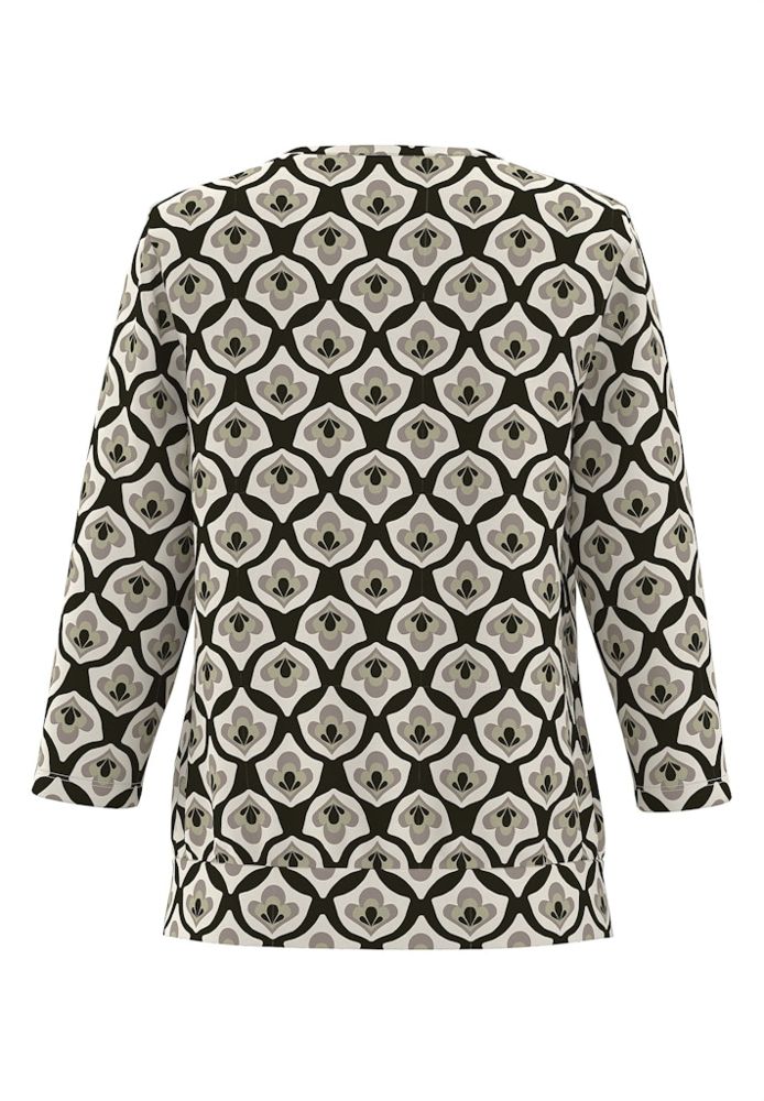 3/4 Arm Blusenshirt in mehrfarbig