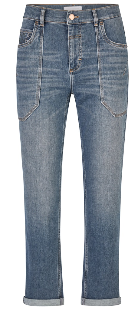 Rita Relaxed Fit El Paso Jeans in Used/Night Blue