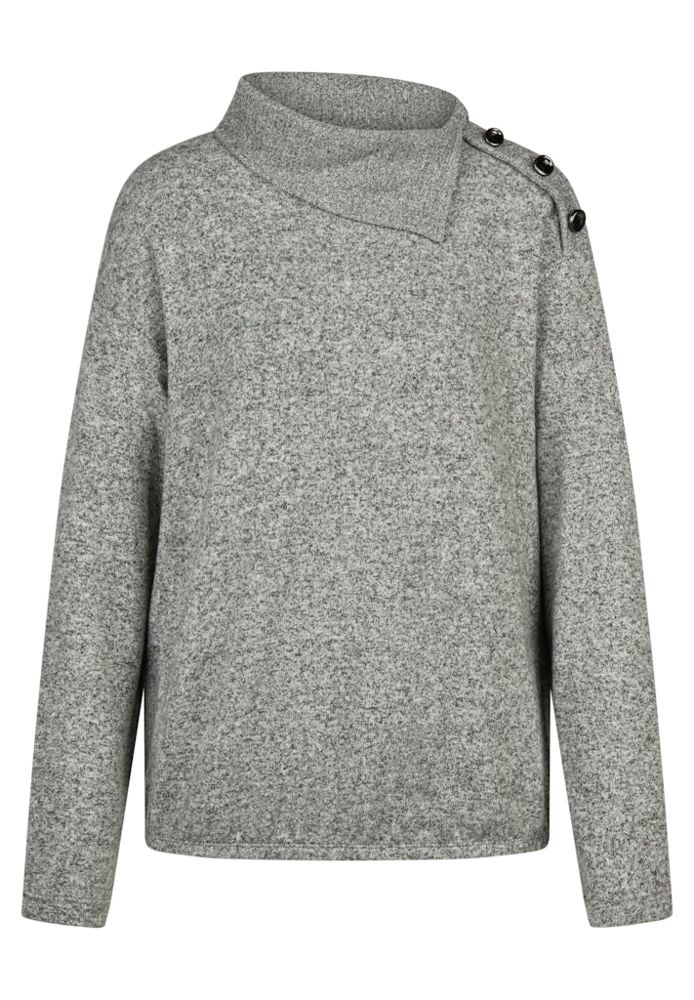 Leichter Pullover in anthra melange