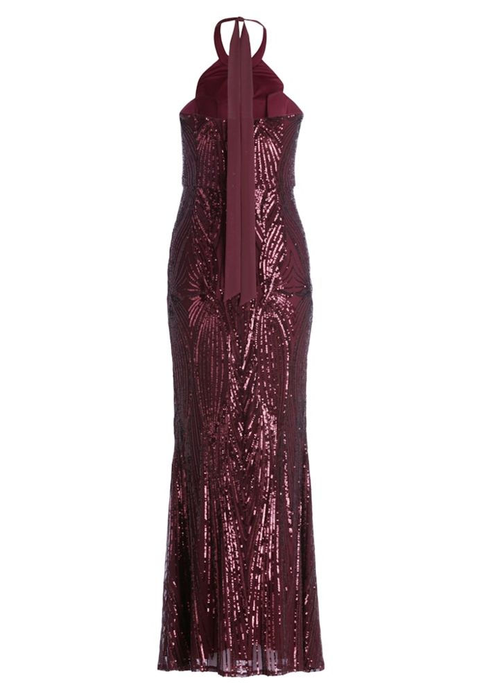 Langes Ballkleid in wild ruby