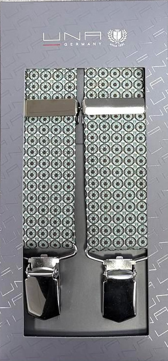 Hosenträger in grün mit Ausmusterung