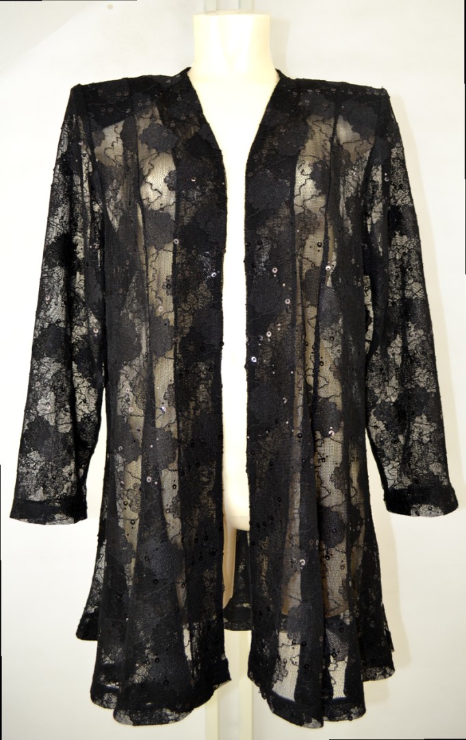 Leicht transparente längere Jacke