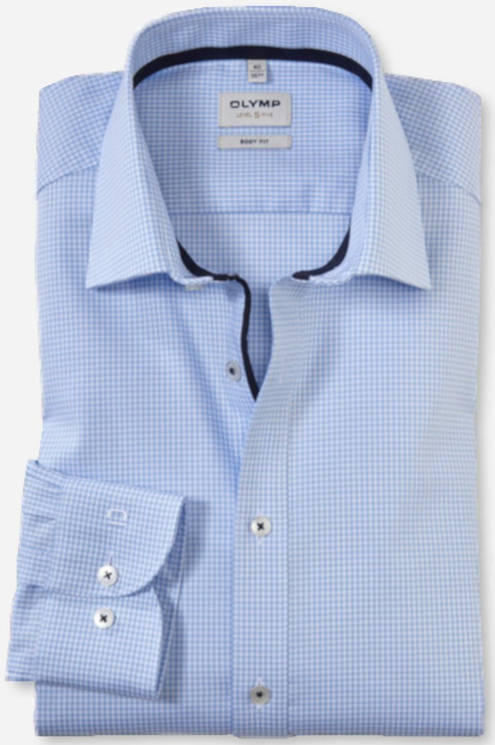Freizeit -und Businesshemd in bleu kariert