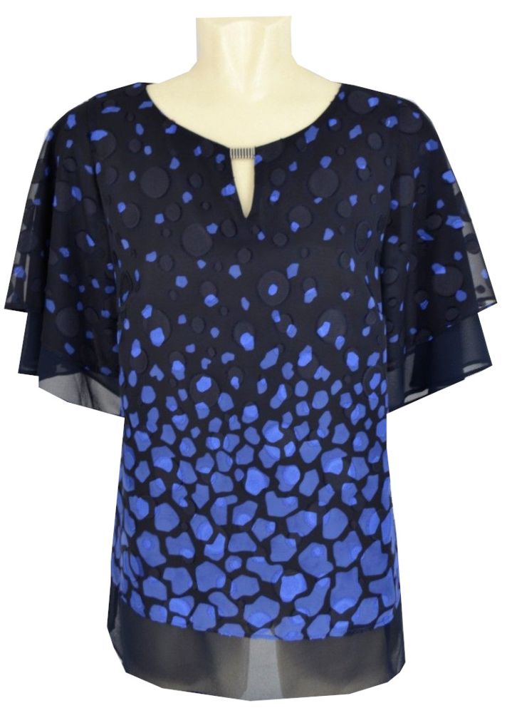 Festliches Shirt in marine-royal