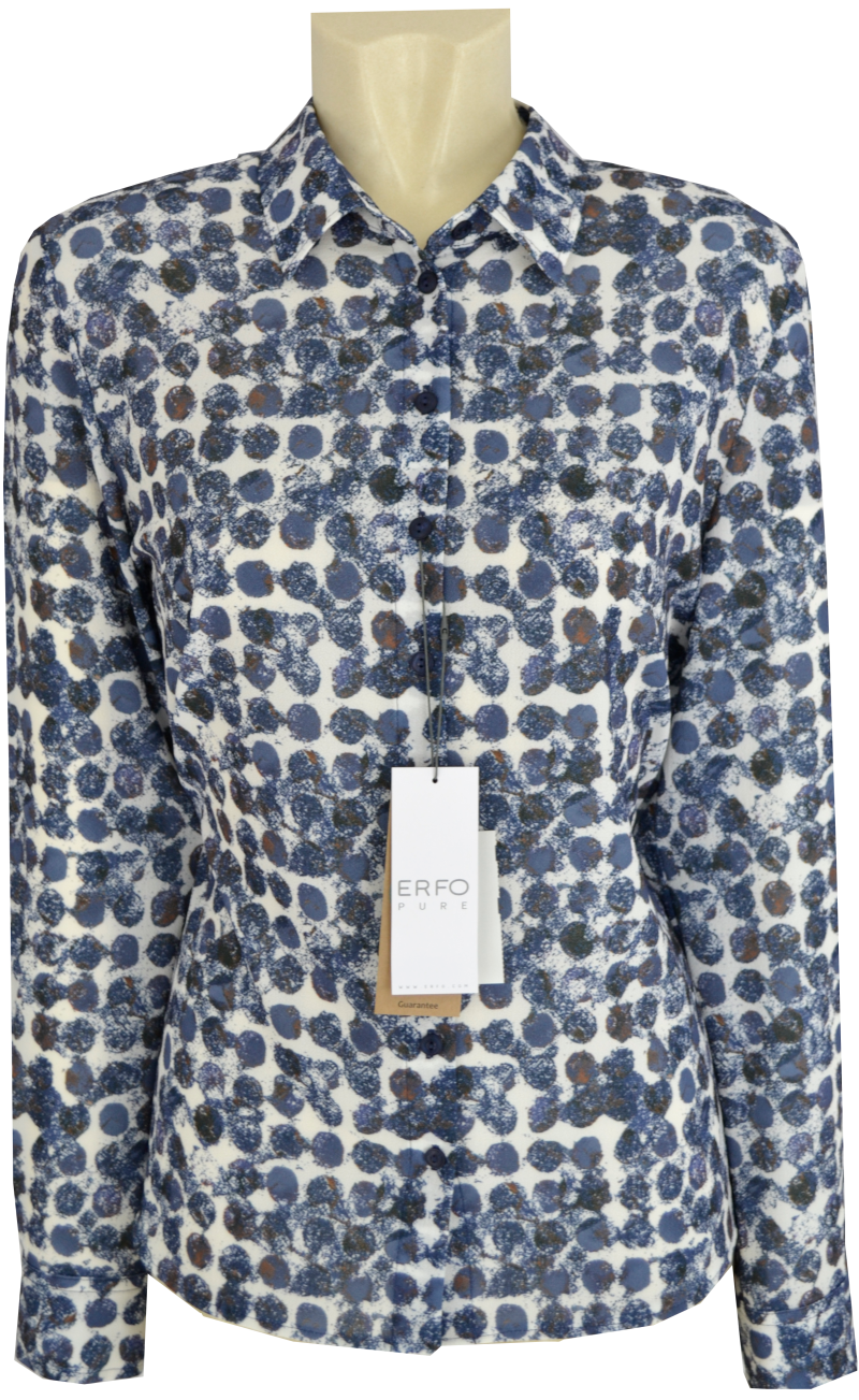 1/1 Arm Bluse in allover gemustert