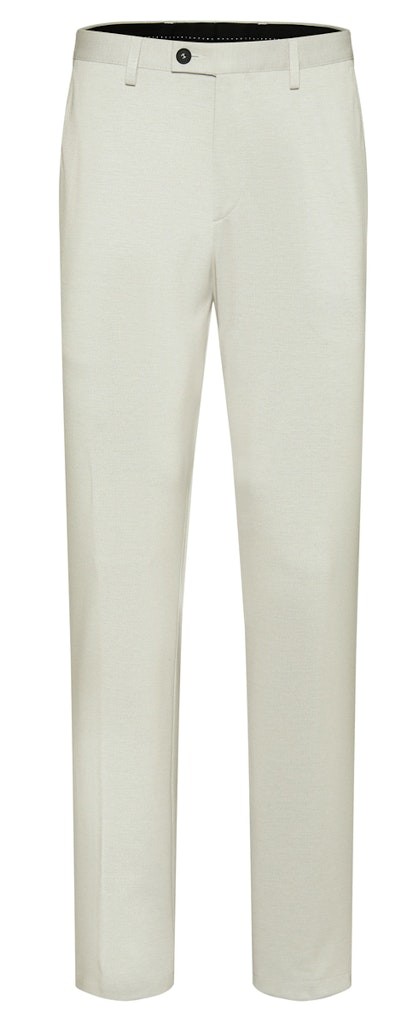 Slim Fit Anzughose in hell beige mit feiner Struktur