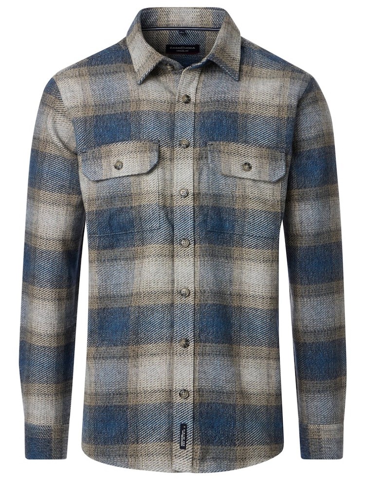 1/1 Arm Flanell-Hemdjacke mit Block Karo
