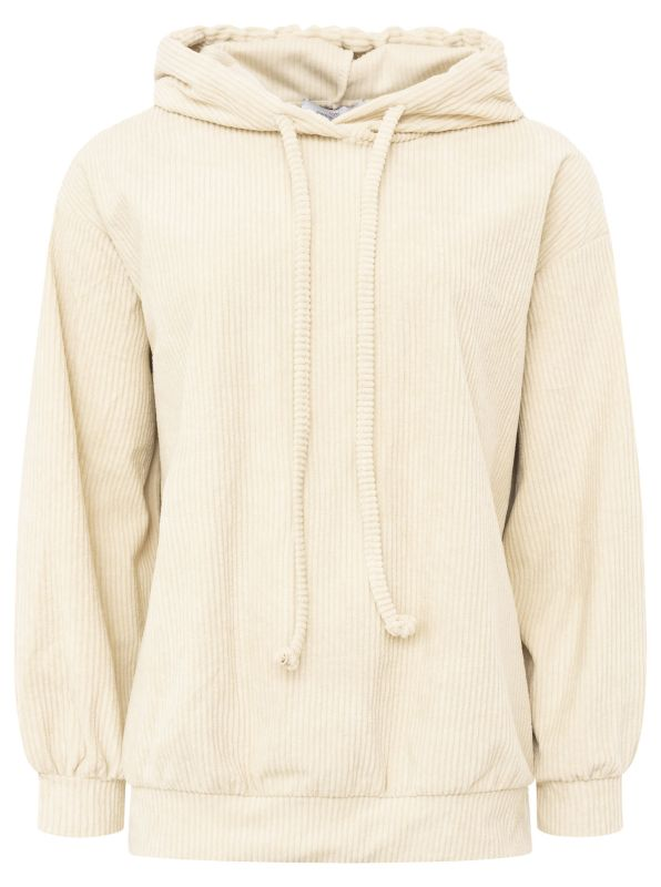 Cord Hoodie in beige