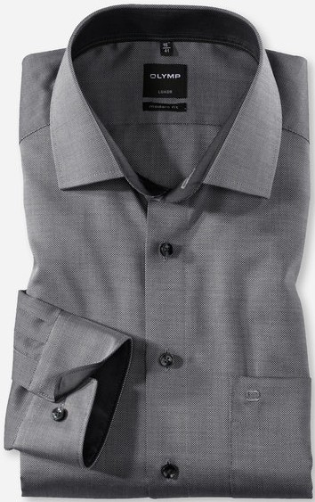 Business Hemd in anthrazit mit Ausschmückung