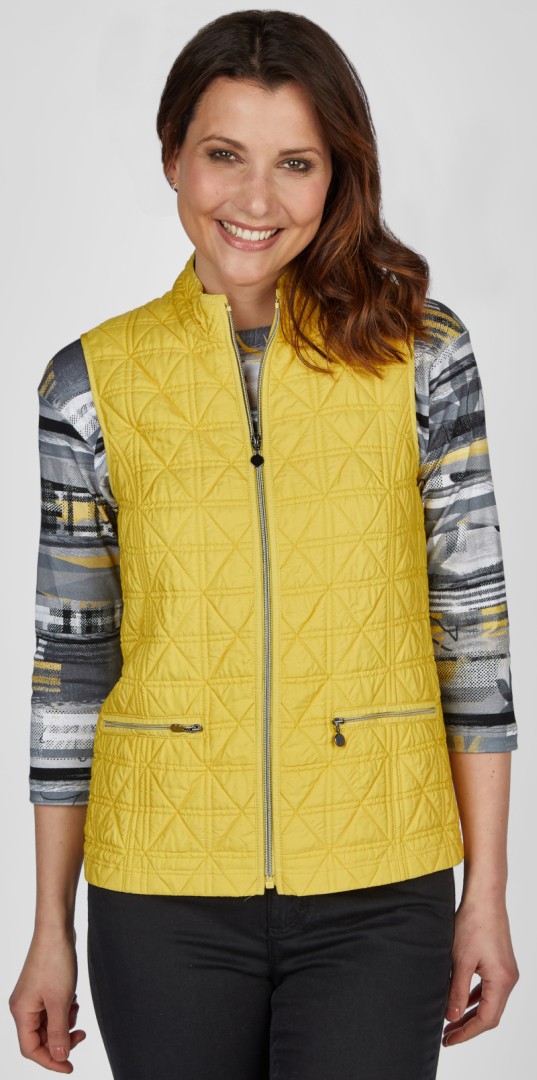 Steppweste in honig-gelb