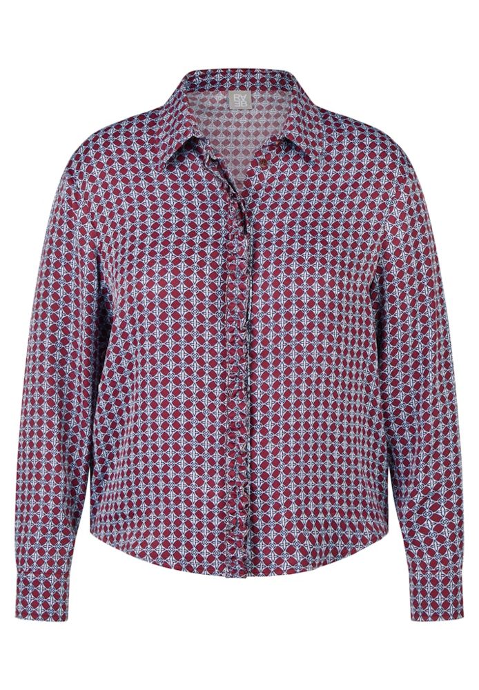 Bluse in mehrfarbig mit merlot gemustert