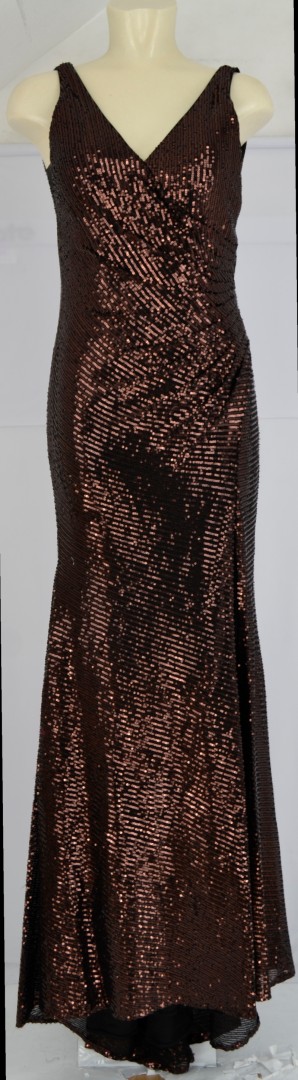 Ballkleid lang in black-brown