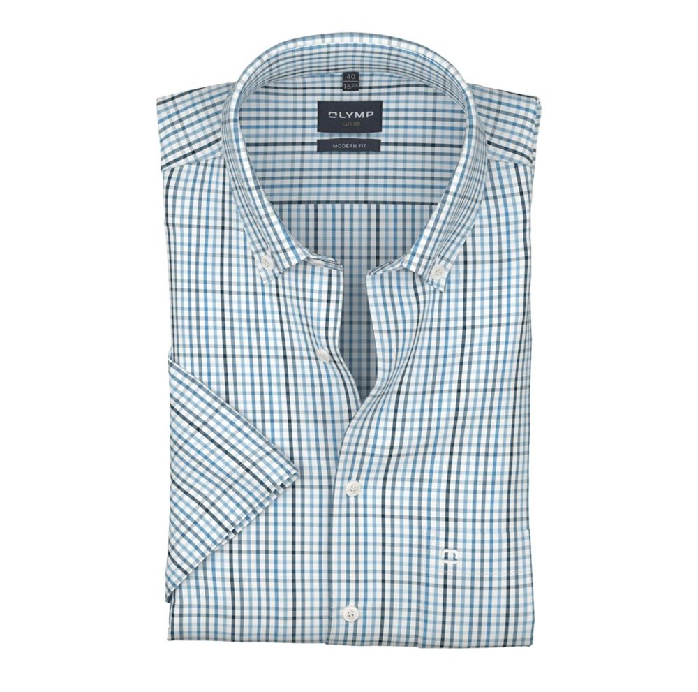 1/2 Arm Freizeithemd in fein kariert