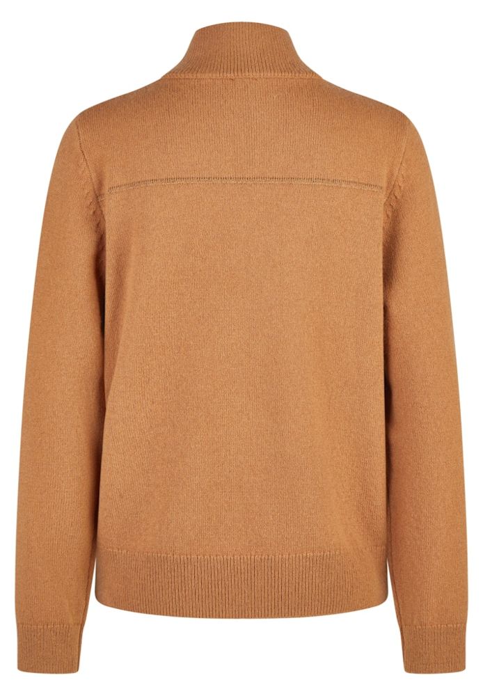 Strickjacke in uni cognac