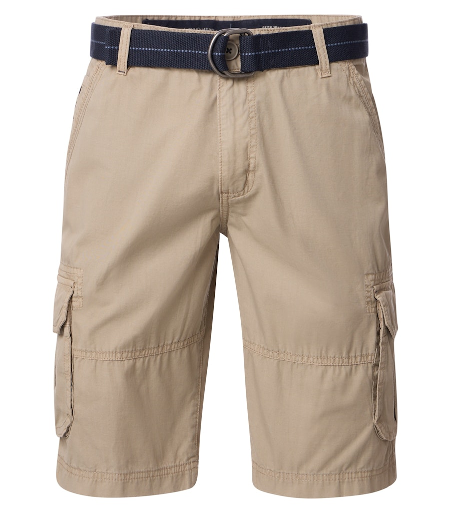 Baumwoll Cargo-Bermuda in beige