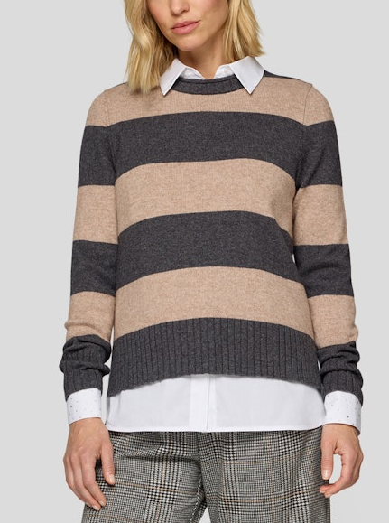 Wollpullover in Granit