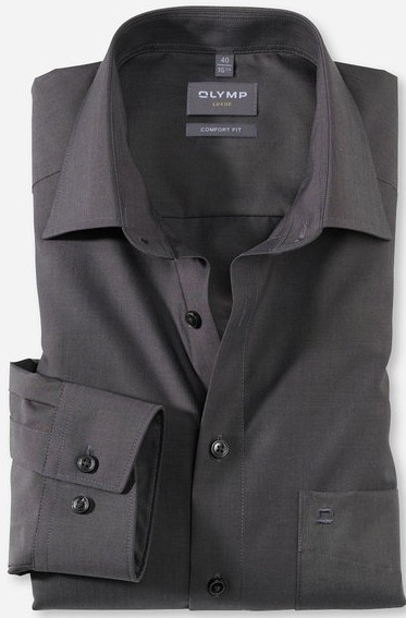 Comfort Fit Business Hemd in anthrazit