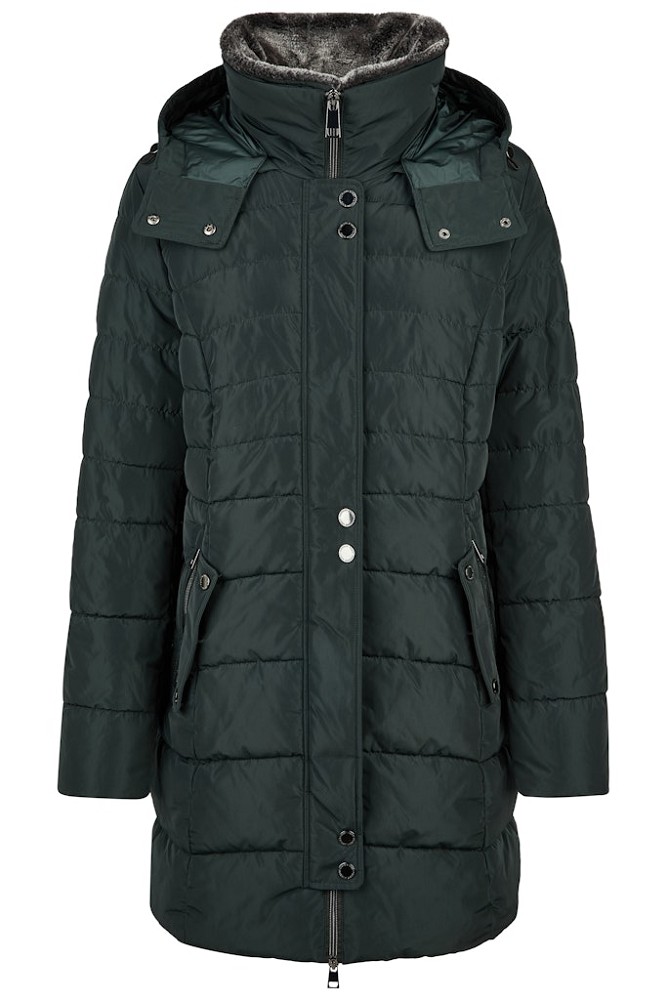 Warmer Kurzmantel in dark green