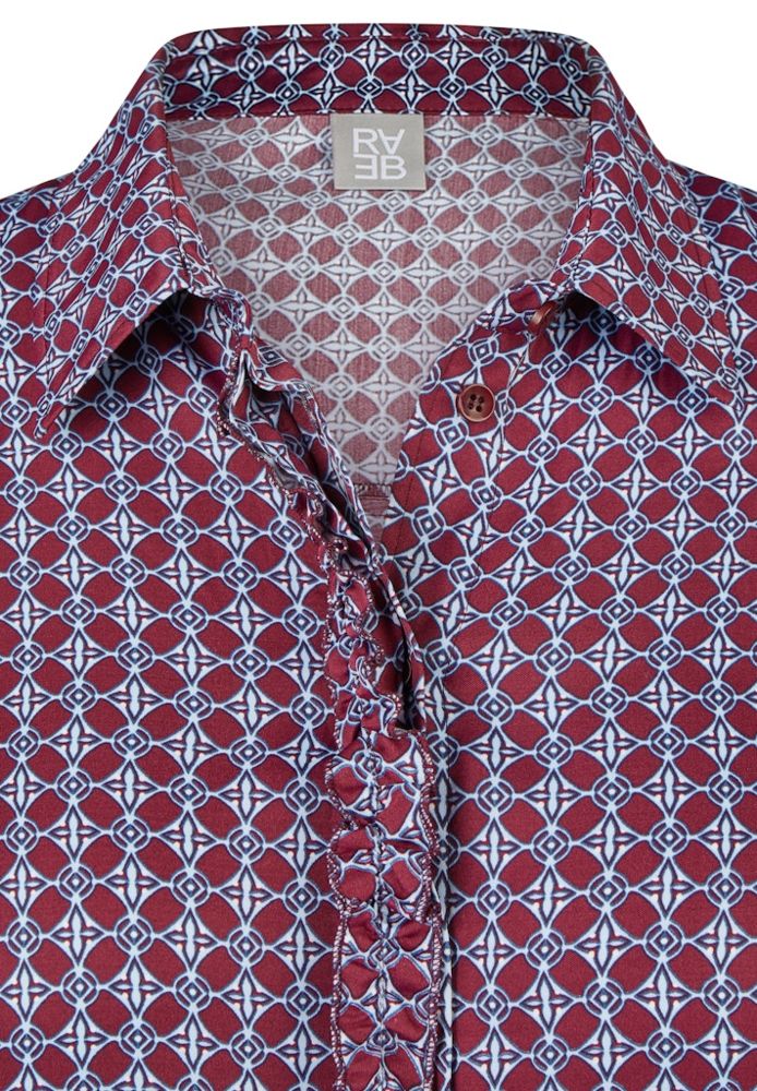 Bluse in mehrfarbig mit merlot gemustert