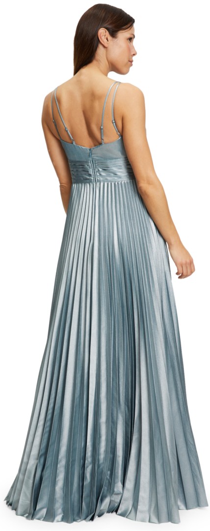 Langes Ballkleid mit Glanz in green/silver