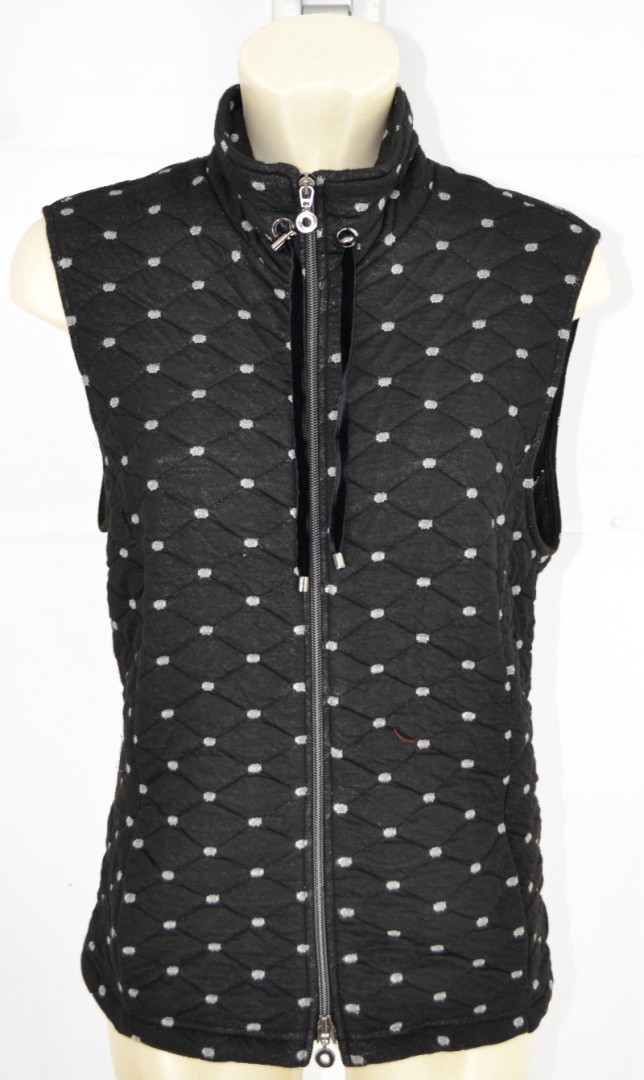 Jerseyweste in schwarz mit Tupfen