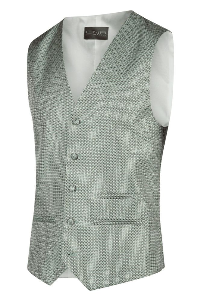 Festliche Weste in grün mit Ausmusterung