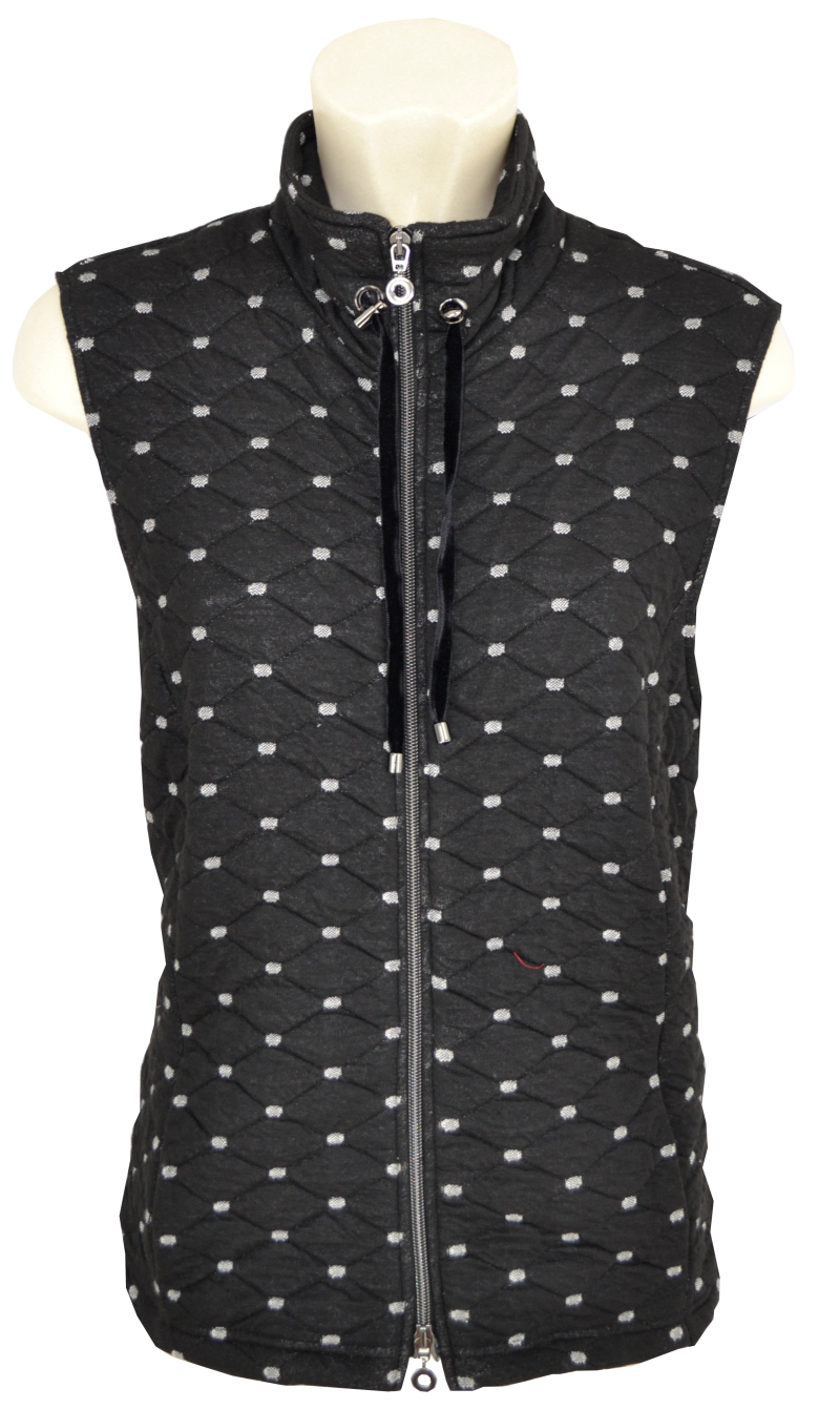 Jerseyweste in schwarz mit Tupfen