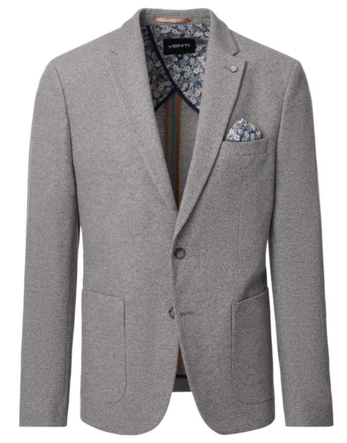 Leichtes Sommer Sakko in silber-grau mit Struktur