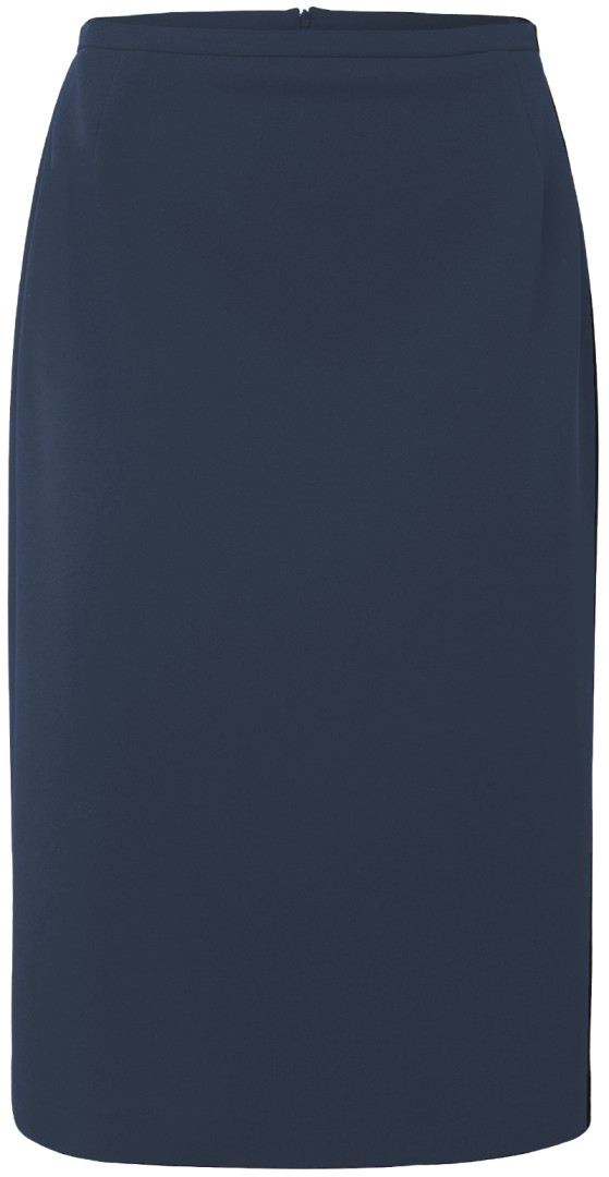 Jersey-Crepe Rock in marine blau