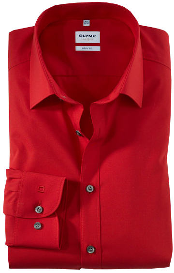 Level Five body fit Hemd in rot