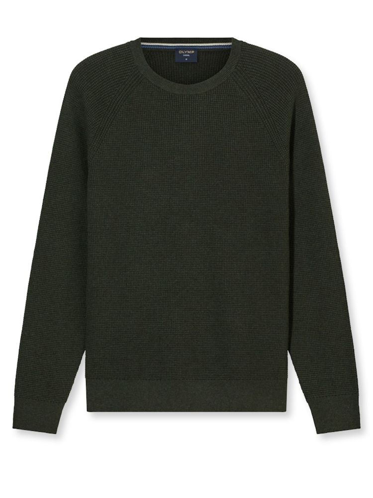 Pullover mit  rundem Ausschnitt in grün