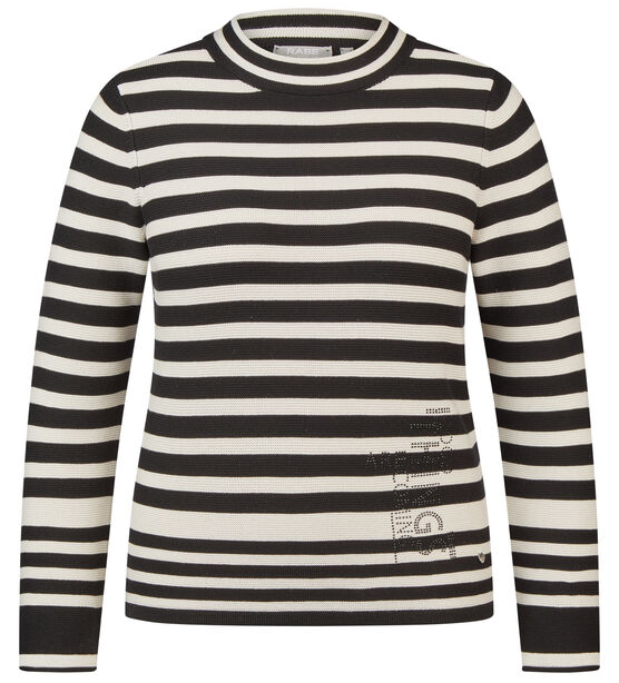 Pullover mit Print in schwarz-weiß